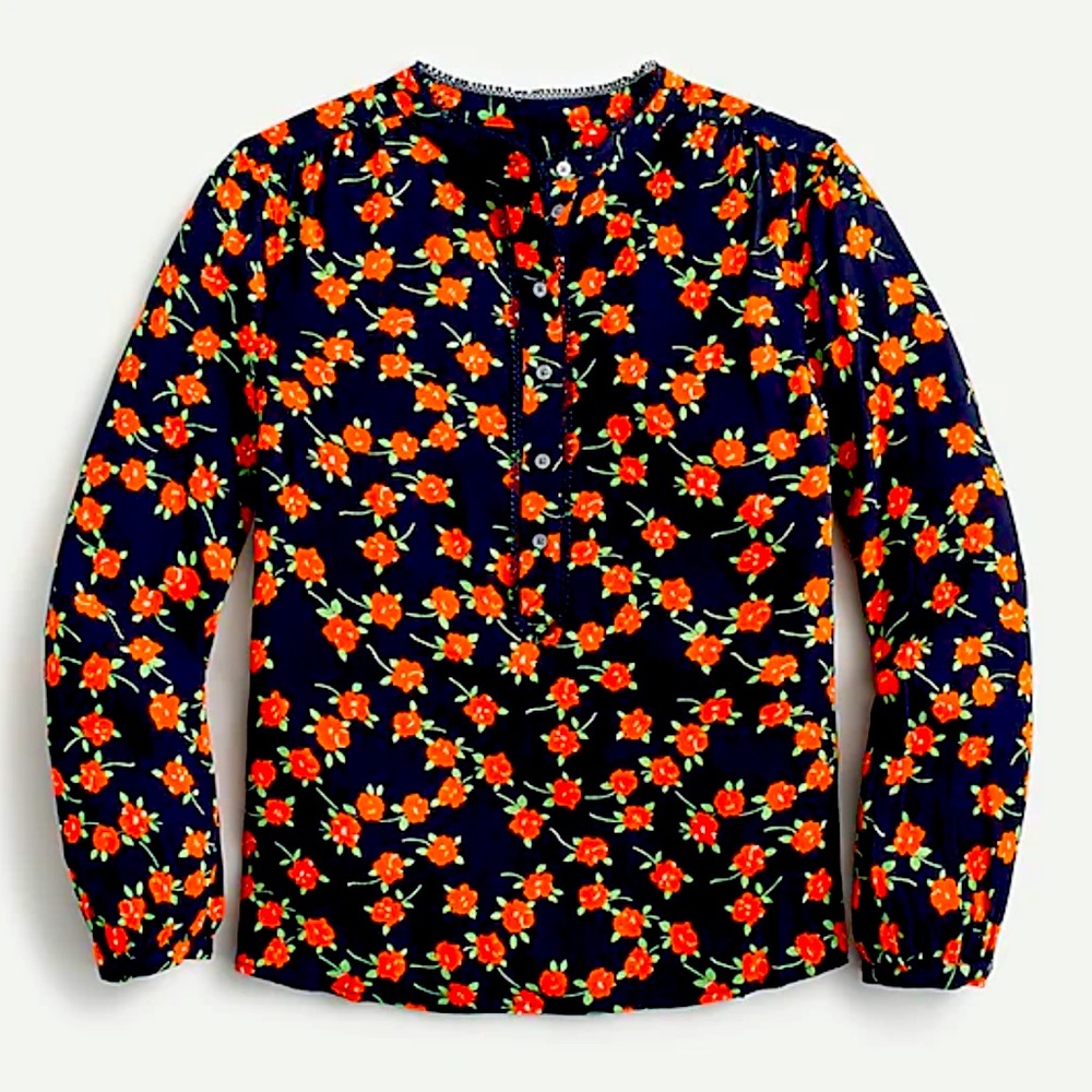 NWT JCrew popover top XXS in Poppyfield